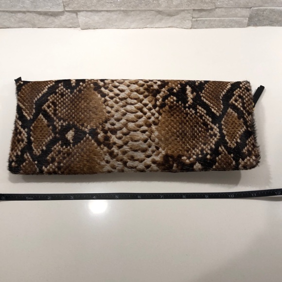 Henri Bendel ponyhair Deb slim in snake pattern
